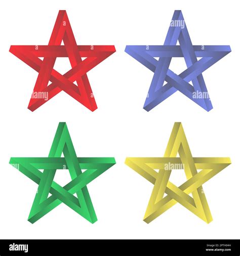 Pentagram Sign Five Pointed Star Icon Magical Symbol Of Faith Simple