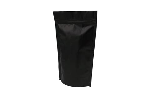 Heat Seal Black Aluminium Foil Stand Up Bags Pouches Grip Seal Bag