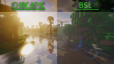 Minecraft Bsl Shaders Vs Chocapic V Ultra Graphics Comparison Youtube