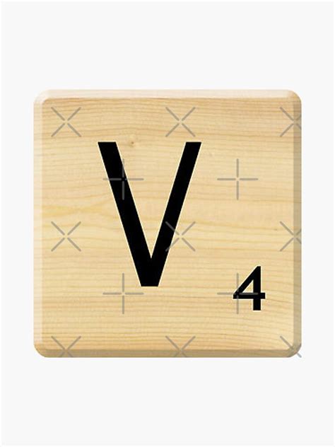Scrabble Letter V Tile Sticker By Imoulton Redbubble