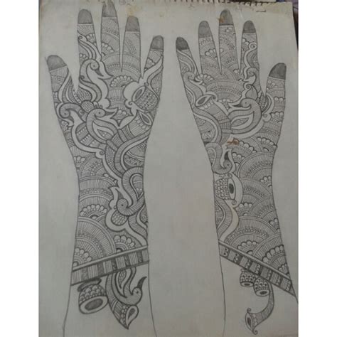 Pencil Sketch Of Mehndi Designs Crafts And Cooking