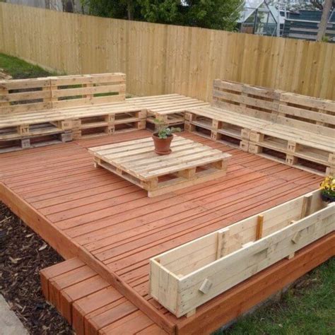 45 How To Build Deck With Pallet Project Ideas Diy Garden Furniture Pallets Garden Pallet