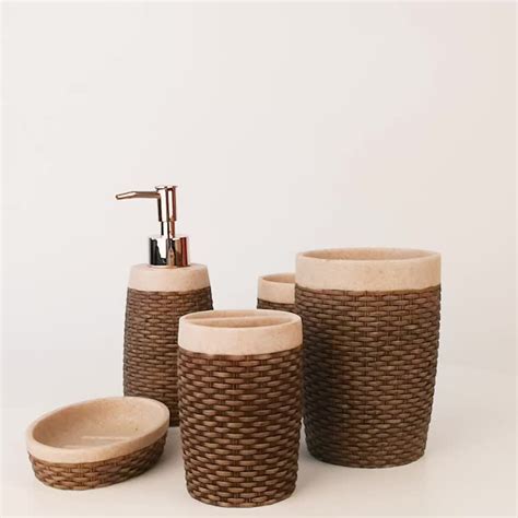 Our small bathroom accessories include toilet seats, toilet roll holders, soap dishes and dispensers and bins and laundry baskets to make those attractive finishing. Rattan Weaving Hotel Polyresin Cheap Bathroom Accessories ...