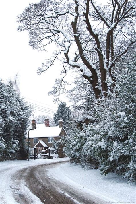 English Cottage Dreams Winter Scenery Winter Landscape Winter Scenes