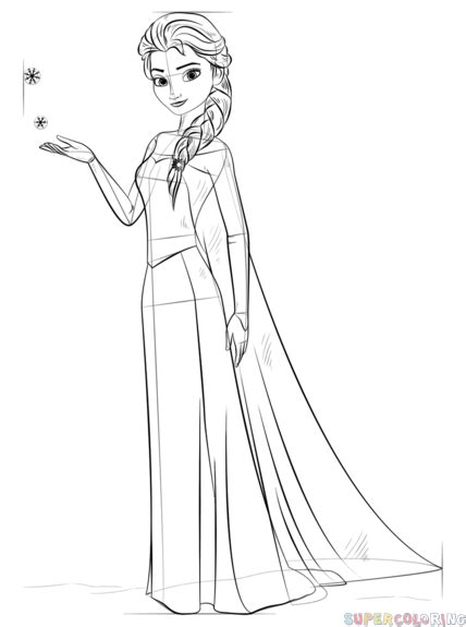 Search Results For Elsa Outline Drawing Calendar 2015