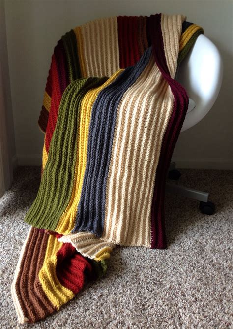 Doctor Who Afghan Fourth Doctor Blanket By Weeaboo