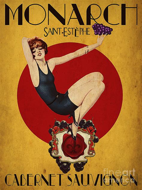 Monarch Wine A Vintage Style Ad Digital Art By Cinema Photography
