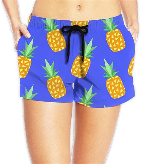 Pineapples Womens Girls Casual Shorts Popular Summer Beach Breathable