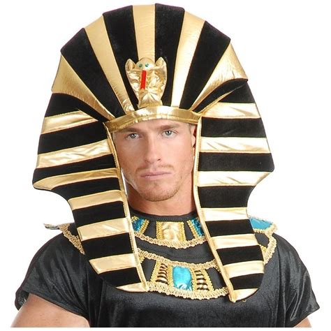 Egyptian Headpiece King Tut Pharaoh Sphinx Hat Costume Accessory Adult