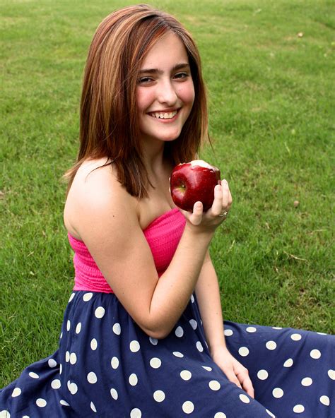 Apple Free Stock Photo A Beautiful Young Girl Holding An Apple In