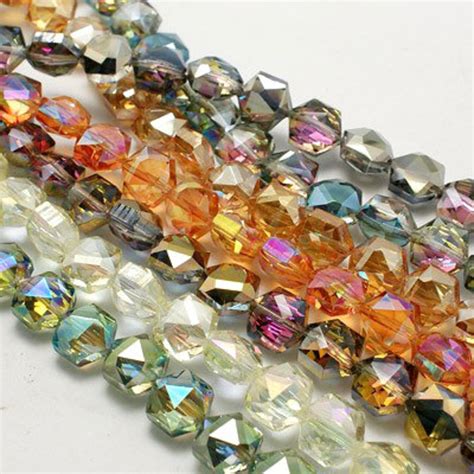 Crystal Hexagon Beads Set Of 6 Beads 12mm Cb308 Etsy