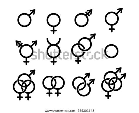 Set Human Gender Sexual Orientation Signs Stock Vector Royalty Free 755303143