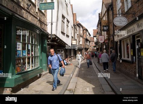 Historic York Shambles Old Fashion Street In York North Yorkshire