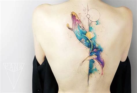 35 Lindas Tatuagens Que Simulam Aquarela Whale Tattoos Modern