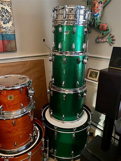 Ludwig Classic Maple Green Sparkle Reverb