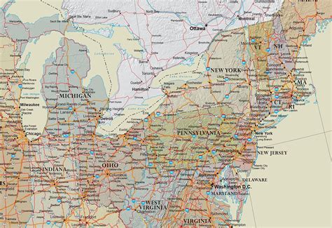Buy 24x36 United States Usa Contemporary Premier Wall Map Poster