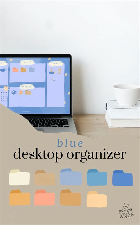 Blue Desktop Wallpaper Organizer For Students Teacher College