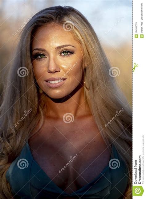 Gorgeous Blonde Model Posing Outdoors In The Desert Stock Image Image Of Attractive Desert