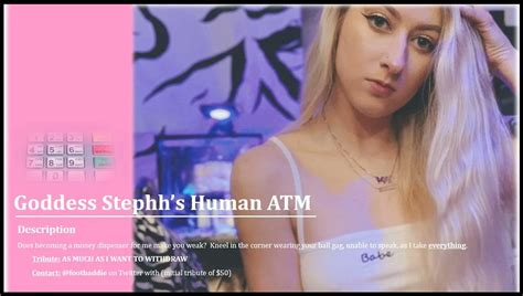 TW Pornstars Goddess Stephh Twitter I Want You As My Human ATM Nothing But Money Comes