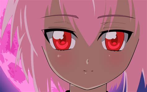 Anime Girl Hair Pink Eyes Red Wallpaper Coolwallpapersme