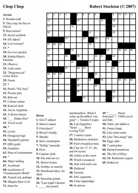 10 Best Large Print Easy Crossword Puzzles Printable Printable