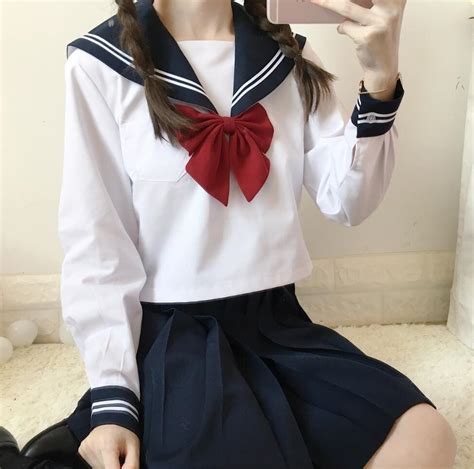 Japanese Orthodox Soft Girls Jk Uniform Skirt Sailor Dress Long
