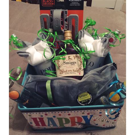 Men S Birthday Diy Gift Basket Husband Boyfriend Personalized