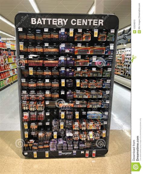 Here's what you need to know about keeping your battery happy when it's cold out. Batteries On Display At Electronics Store Editorial Stock ...