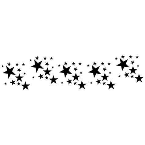 Several Different Sized Stars Border Sticker
