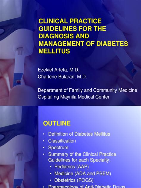 Diabetes mellitus is a disorder in which there is too much sugar in the blood. Diabetes Mellitus CPG | Prediabetes | Diabetes Mellitus Type 2