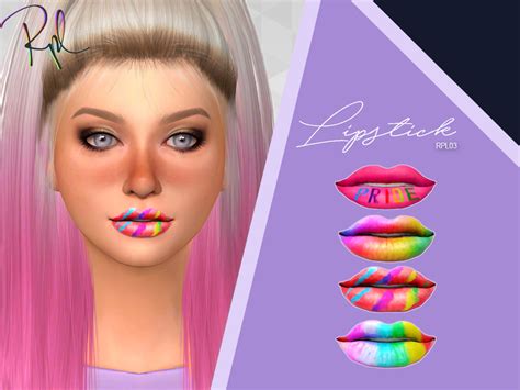 Lipstick Rpl03 Pride Sims 4 Rainbow Lipsticks Sims