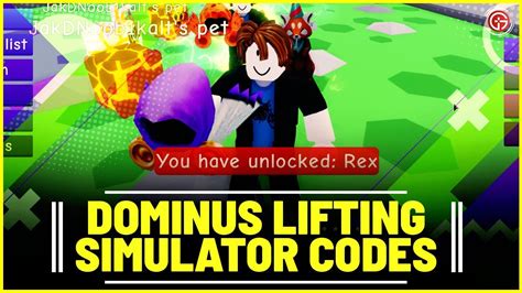 ALL NEW Roblox Dominus Lifting Simulator Codes Roblox Codes 2021