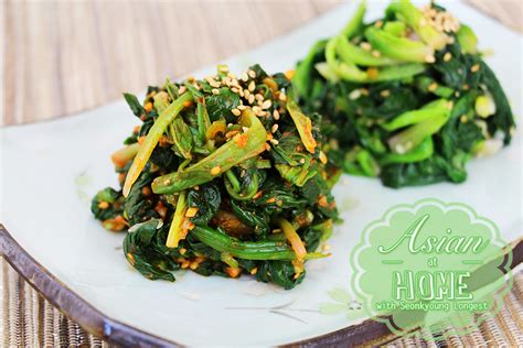 Sigeumchi Namul Recipe Korean Spinach Banchan Seonkyoung Longest