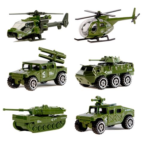 Buy Die Cast Vehicles6 Pack Assorted Alloy Metal Army Vehicle Models