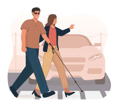 Blind Man Road Illustrations Royalty Free Vector Graphics And Clip Art