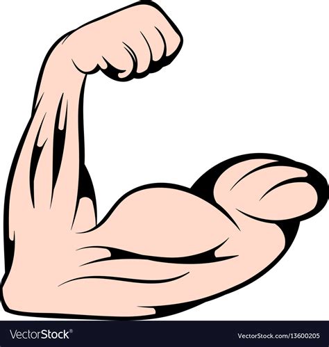 Strong Biceps Icon Icon Cartoon Royalty Free Vector Image