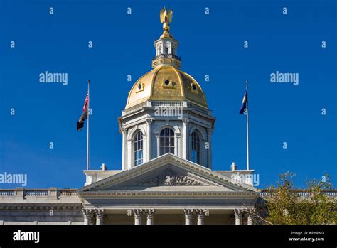 Usa New Hampshire Concord New Hampshire State House Exterior Stock