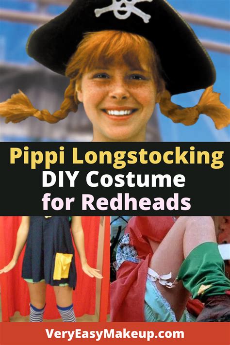 Pippi Longstocking Diy Costume For Redheads Diy Costumes Women Red Head Halloween Costumes