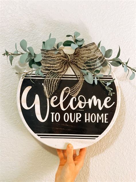 Circle Welcome Sign Svg Welcome To Our Home Svg Welcome Etsy