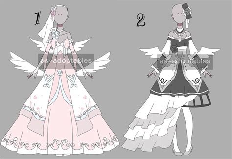 Cute Angel Outfit Adoptable Batch Closed By As Adoptables On Deviantart