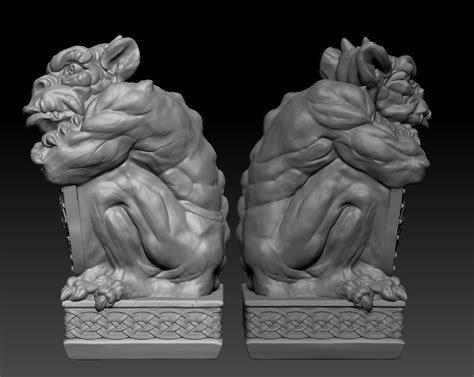 Gargoyle And Shield Statue Prop Wip — Polycount