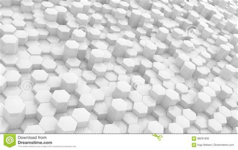 White Hexagons Abstract Background Stock Illustration Illustration Of