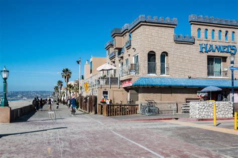 Mission Beach Boardwalk In San Diego California Editorial Stock Image