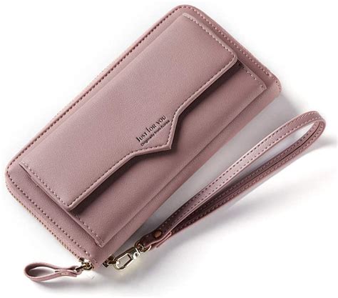 billetera de gran capacidad para mujer con bolsillo para teléfono celular tarjetero carteras