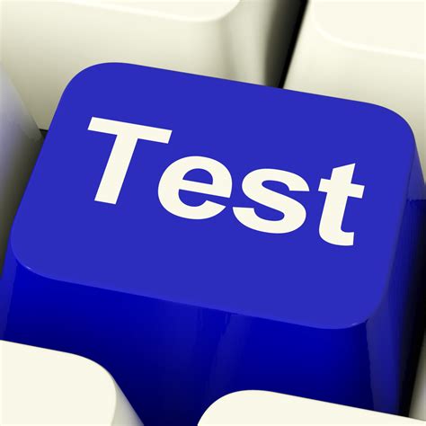 Free Photo Test Button In Red Showing Quiz Or Online Questionnaire
