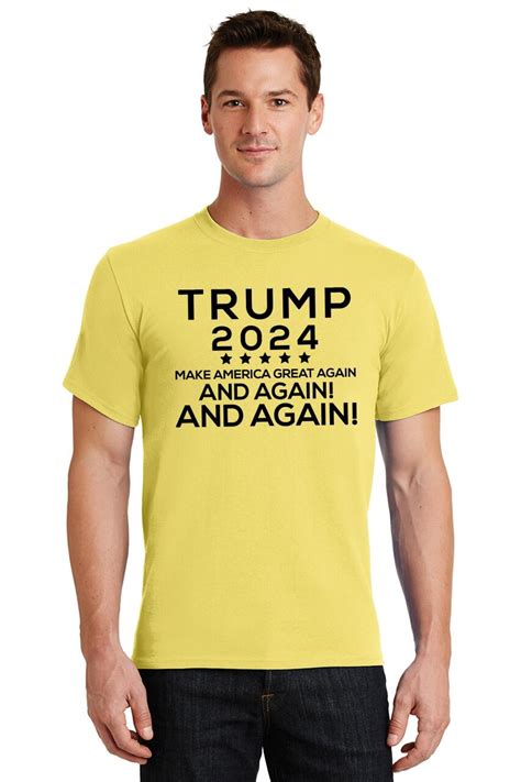 Mens Trump 2024 Make America Great Again And Again T Shirt Republican