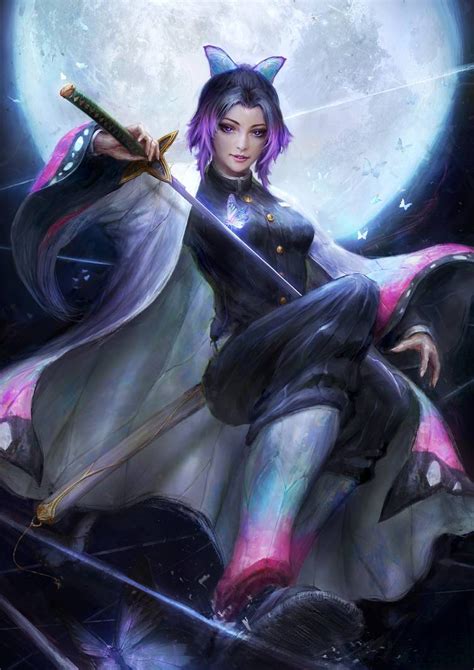 Shinobu Kocho By Thedurrrrian On Deviantart Dark Fantasy Fantasy Girl