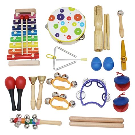 19pcs Orff Musical Instruments Set Children Early Childhood Music