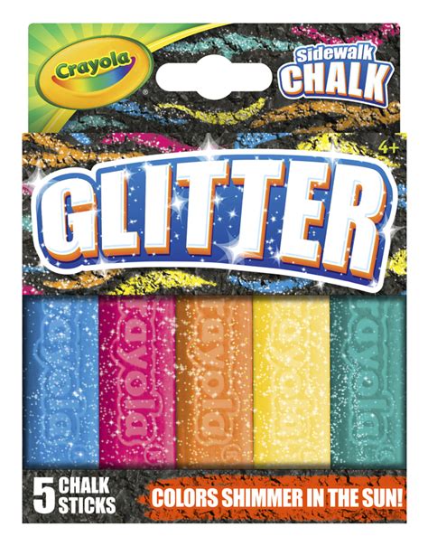 Crayola Glitter Special Effects Chalk Assorted Colors Set Of 5