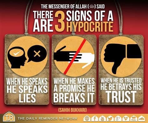 3 Signs Of A Hypocrite Hypocrite Islam Facts Daily Reminder